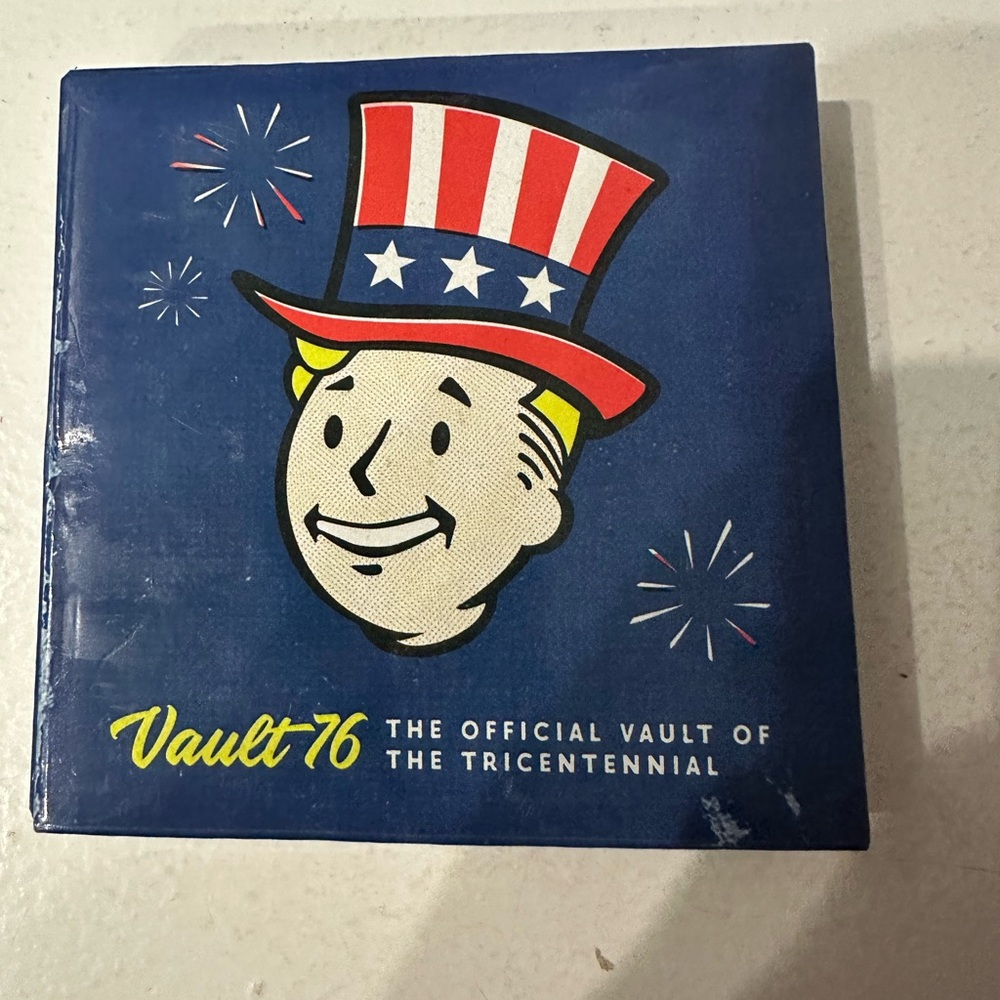 2018 Fallout Tricentennial Vault 76 Door Blue Rubber Coasters Set Of 4